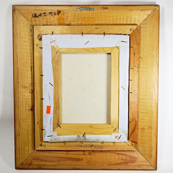 Robert Cox 14x15" Signed Oil Painting Pink Rose Bouquet Vintage Floral Art - Picture 7 of 10